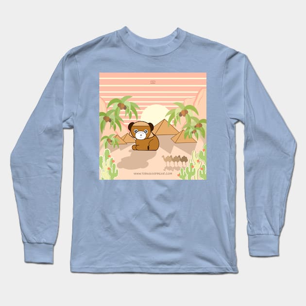 Bear Sphinx Long Sleeve T-Shirt by TobaGoodbear